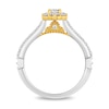 Thumbnail Image 3 of Enchanted Disney Jasmine 0.58 CT. T.W. Diamond Flower Engagement Ring in 14K Two-Tone Gold