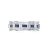 Thumbnail Image 4 of Vera Wang Love Collection Men’s Sideways Baguette-Cut Blue Sapphire Band in 14K White Gold