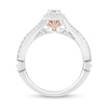 Thumbnail Image 3 of Enchanted Disney Ariel 0.45 CT. T.W. Diamond Flower Frame Engagement Ring in 14K White Gold