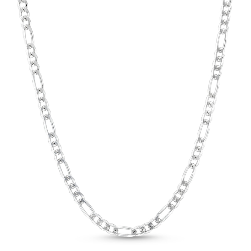 3.7mm Figaro Chain Necklace in Solid Sterling Silver  - 20"|Peoples Jewellers
