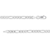 Thumbnail Image 3 of 3.7mm Figaro Chain Necklace in Solid Sterling Silver  - 20"