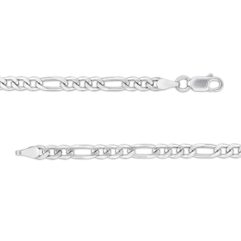 Main Image 3 of 3.7mm Figaro Chain Necklace in Solid Sterling Silver  - 20"