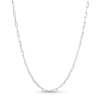 2.3mm Paper Clip Chain Necklace in Solid Sterling Silver  - 18"