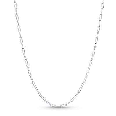 2.3mm Paper Clip Chain Necklace in Solid Sterling Silver  - 18"