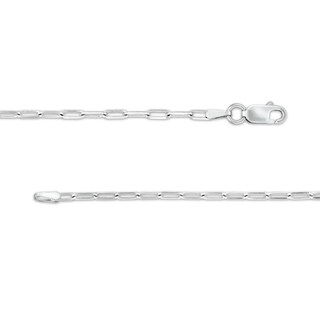 2.3mm Paper Clip Chain Necklace in Solid Sterling Silver  - 18"