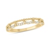 Thumbnail Image 1 of 0.09 CT. T.W. Diamond Bead Edge Draping Stackable Band in 10K Gold