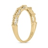 Thumbnail Image 2 of 0.09 CT. T.W. Diamond Bead Edge Draping Stackable Band in 10K Gold