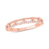 Thumbnail Image 1 of 0.09 CT. T.W. Diamond Bead Edge Draping Stackable Band in 10K Rose Gold