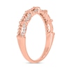 Thumbnail Image 2 of 0.09 CT. T.W. Diamond Bead Edge Draping Stackable Band in 10K Rose Gold