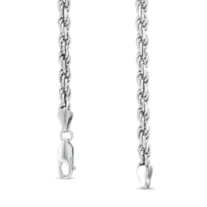 Main Image 3 of Men’s 4.0mm Rope Chain Bracelet in Solid Sterling Silver  - 8.5"