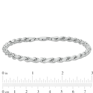 Men’s 4.0mm Rope Chain Bracelet in Solid Sterling Silver  - 8.5"