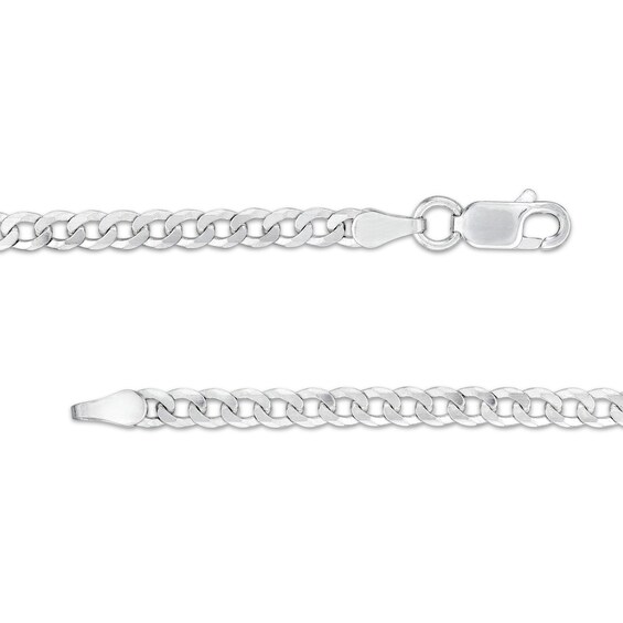 3.2mm Curb Chain Necklace in Solid Sterling Silver  - 20"
