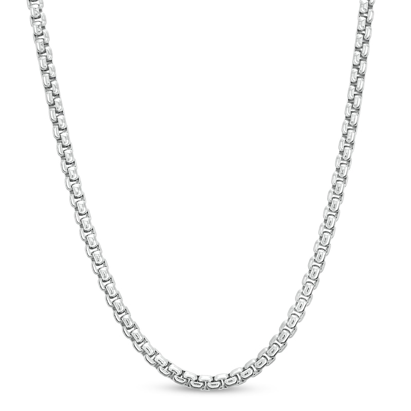 Main Image 1 of 3.7mm Box Chain Necklace in Solid Sterling Silver  - 22"