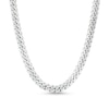 Thumbnail Image 1 of 6.9mm Textured Cuban Curb Chain Necklace in Solid Sterling Silver  - 22"