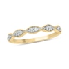 Thumbnail Image 1 of 0.145 CT. T.W. Marquise Multi-Diamond Vintage-Style Stackable Band in 10K Gold