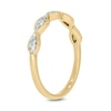 Thumbnail Image 2 of 0.145 CT. T.W. Marquise Multi-Diamond Vintage-Style Stackable Band in 10K Gold