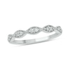 Thumbnail Image 1 of 0.145 CT. T.W. Marquise Multi-Diamond Vintage-Style Stackable Band in 10K White Gold