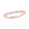0.18 CT. T.W. Diamond Paisley Stackable Band in 10K Rose Gold