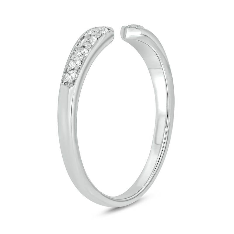 0.18 CT. T.W. Diamond Graduated Open Shank Stackable Band in 10K White Gold