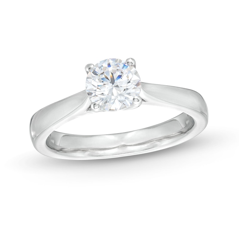 1.00 CT. Certified Lab-Created Diamond Solitaire Engagement Ring in 18K White Gold (F/VS2)|Peoples Jewellers