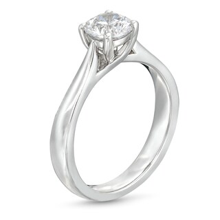 1.00 CT. Certified Lab-Created Diamond Solitaire Engagement Ring in 18K White Gold (F/VS2)