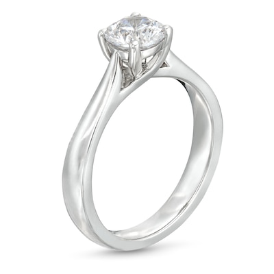 1.00 CT. Certified Lab-Created Diamond Solitaire Engagement Ring in 18K White Gold (F/VS2)