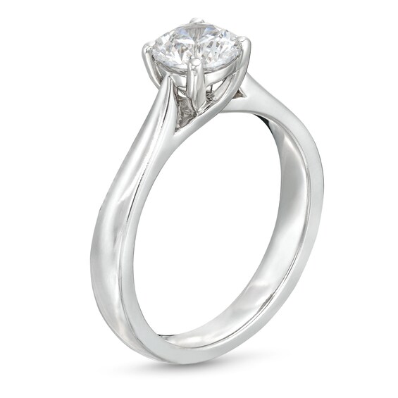 1.00 CT. Certified Lab-Created Diamond Solitaire Engagement Ring in 18K White Gold (F/VS2)