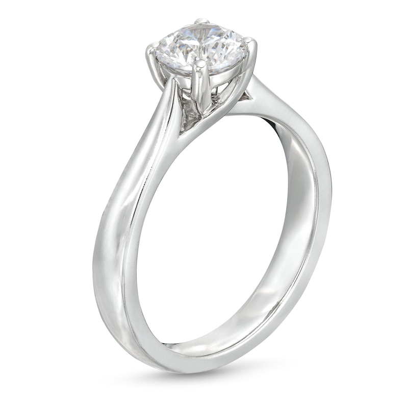 1.00 CT. Certified Lab-Created Diamond Solitaire Engagement Ring in 18K White Gold (F/VS2)