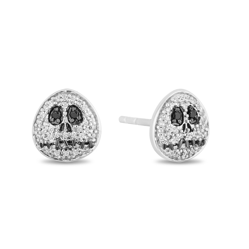 Disney Treasures The Nightmare Before Christmas 0.145 CT. T.W. Diamond Jack Skellington Stud Earrings in Sterling Silver|Peoples Jewellers