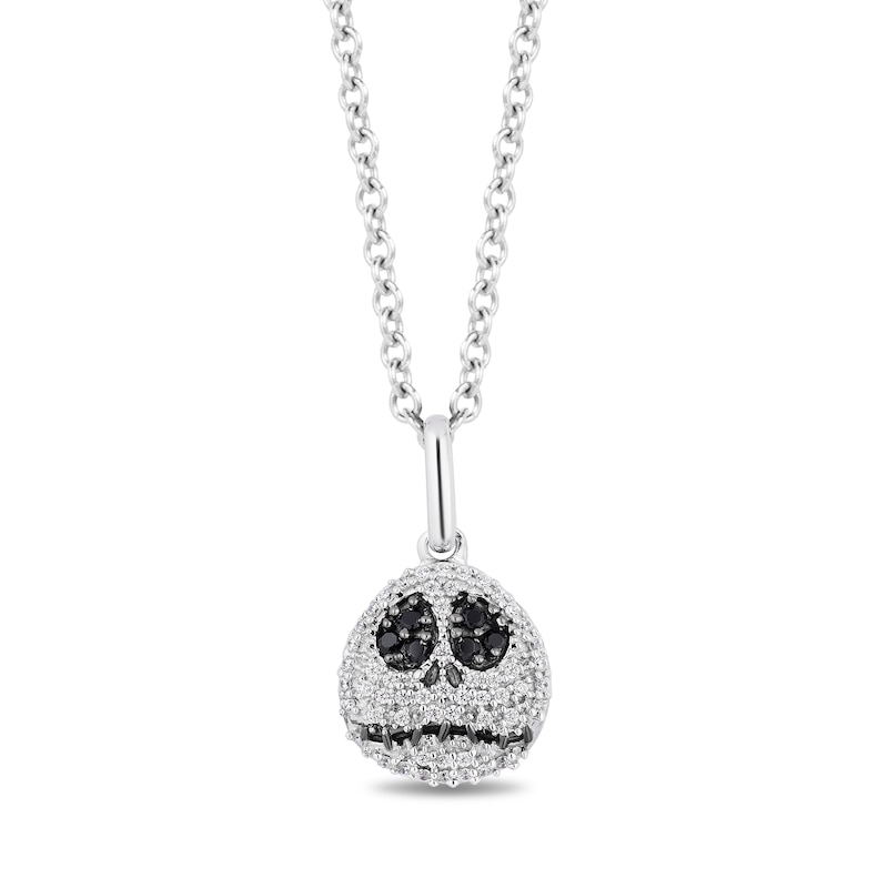 Main Image 1 of Disney Treasures The Nightmare Before Christmas 0.145 CT. T.W. Diamond Jack Skellington Pendant in Sterling Silver