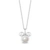 Thumbnail Image 1 of Disney Treasures Mickey Mouse 5.0mm Freshwater Cultured Pearl and Diamond Accent Puffed Pendant in Sterling Silver