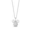 Disney Treasures Mickey Mouse 0.04 CT. T.W. Diamond Puffed Pendant in Sterling Silver