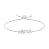 Thumbnail Image 1 of 0.15 CT. T.W. Diamond "mrs" Bolo Bracelet in Sterling Silver - 9.0"