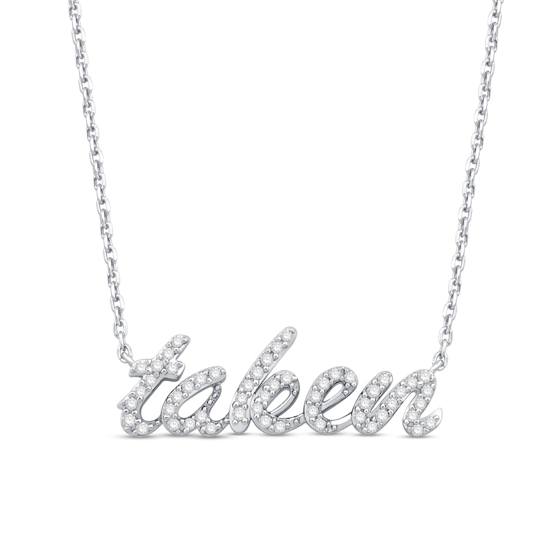 0.23 CT. T.W. Diamond "taken" Necklace in Sterling Silver - 19"
