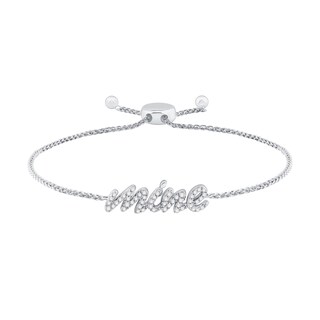 0.23 CT. T.W. Diamond "mine" Bolo Bracelet in Sterling Silver - 9.0"