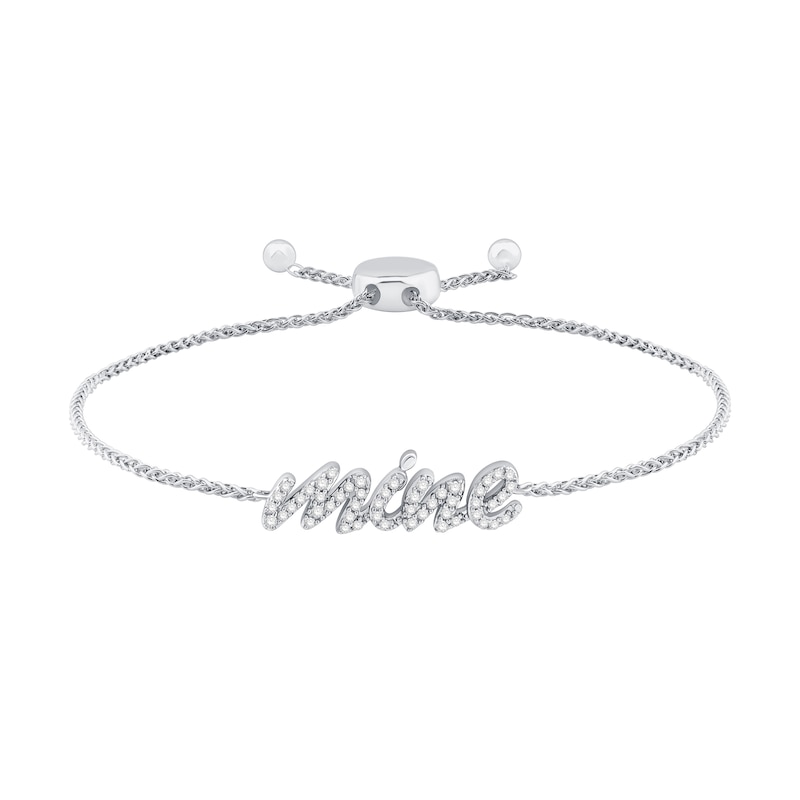 0.23 CT. T.W. Diamond "mine" Bolo Bracelet in Sterling Silver - 9.0"