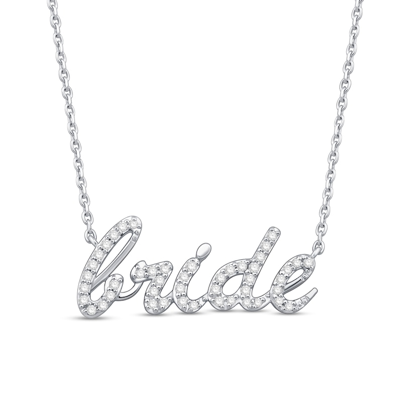 0.23 CT. T.W. Diamond "bride" Necklace in Sterling Silver|Peoples Jewellers