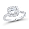 Thumbnail Image 0 of 1.45 CT. T.W. Princess-Cut Diamond Frame Engagement Ring in 14K White Gold (I/VS2)