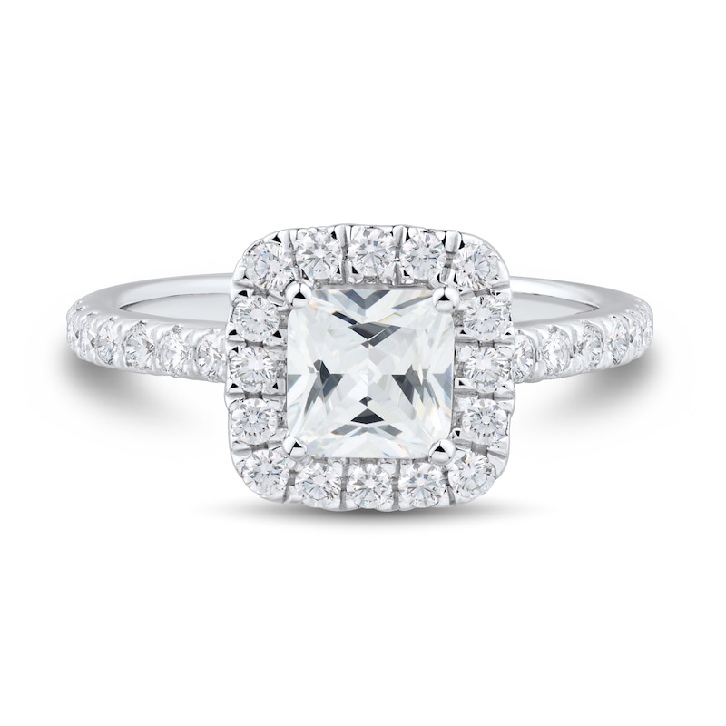 1.45 CT. T.W. Princess-Cut Diamond Frame Engagement Ring in 14K White Gold (I/VS2)