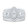 Thumbnail Image 3 of Past Present Future® 2.95 CT. T.W. Marquise Diamond Frame Three Stone Engagement Ring in 14K White Gold (I/I1)
