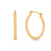 20.0mm Bead Hoop Earrings in Hollow 14K Gold