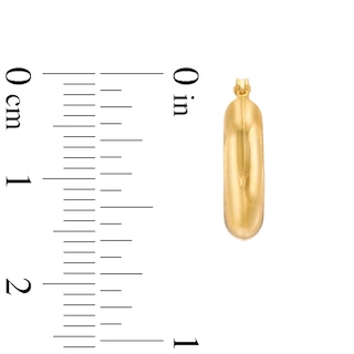 Chunky 15.0mm Hoop Earrings in Hollow 14K Gold