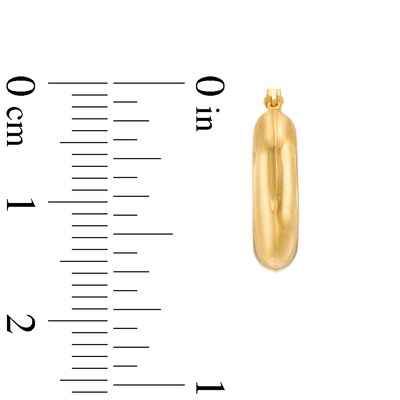 Chunky 15.0mm Hoop Earrings in Hollow 14K Gold