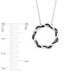 Thumbnail Image 3 of Circle of Gratitude® Collection 0.12 CT. T.W. Black Diamond and Polished Twist Necklace in Sterling Silver