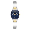 Thumbnail Image 0 of Ladies' Bulova Gemini Collection Diamond Accent Two-Tone Watch with Tonneau Blue Dial (Model: 98P218)