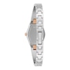 Ladies' Bulova Gemini Collection Diamond Accent Two-Tone Watch with Tonneau Black Dial (Model: 98P216)