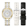 Thumbnail Image 2 of Ladies' Bulova Duality 0.10 CT. T.W. Diamond Interchangeable Strap Two-Tone Watch with White Denshu Dial (Model: 98X134)