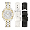 Thumbnail Image 1 of Ladies' Bulova Duality 0.10 CT. T.W. Diamond Interchangeable Strap Two-Tone Watch with White Denshu Dial (Model: 98X134)