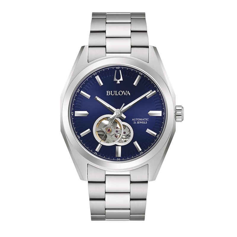 Main Image 1 of Men's Bulova Surveyor Automatic Watch with Blue Dial (Model: 96A275)