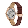 Thumbnail Image 3 of Men's Bulova Surveyor Rose-Tone Brown Leather Strap Watch with White Skeleton Dial (Model: 97A175)